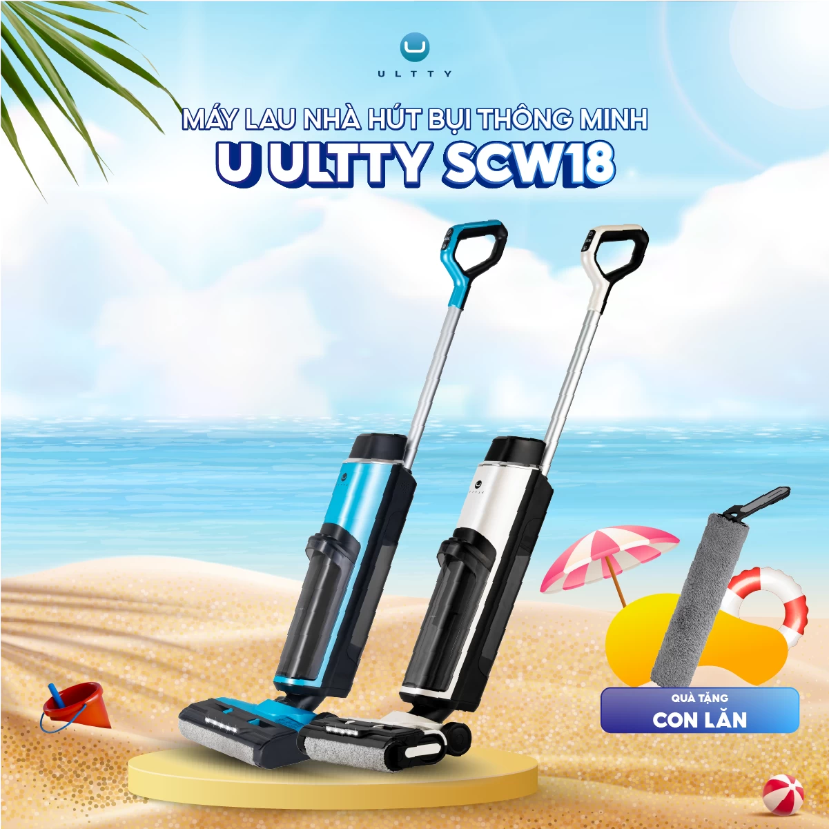 Máy Lau Nhà Hút Bụi Thông Minh U Ultty SCW18