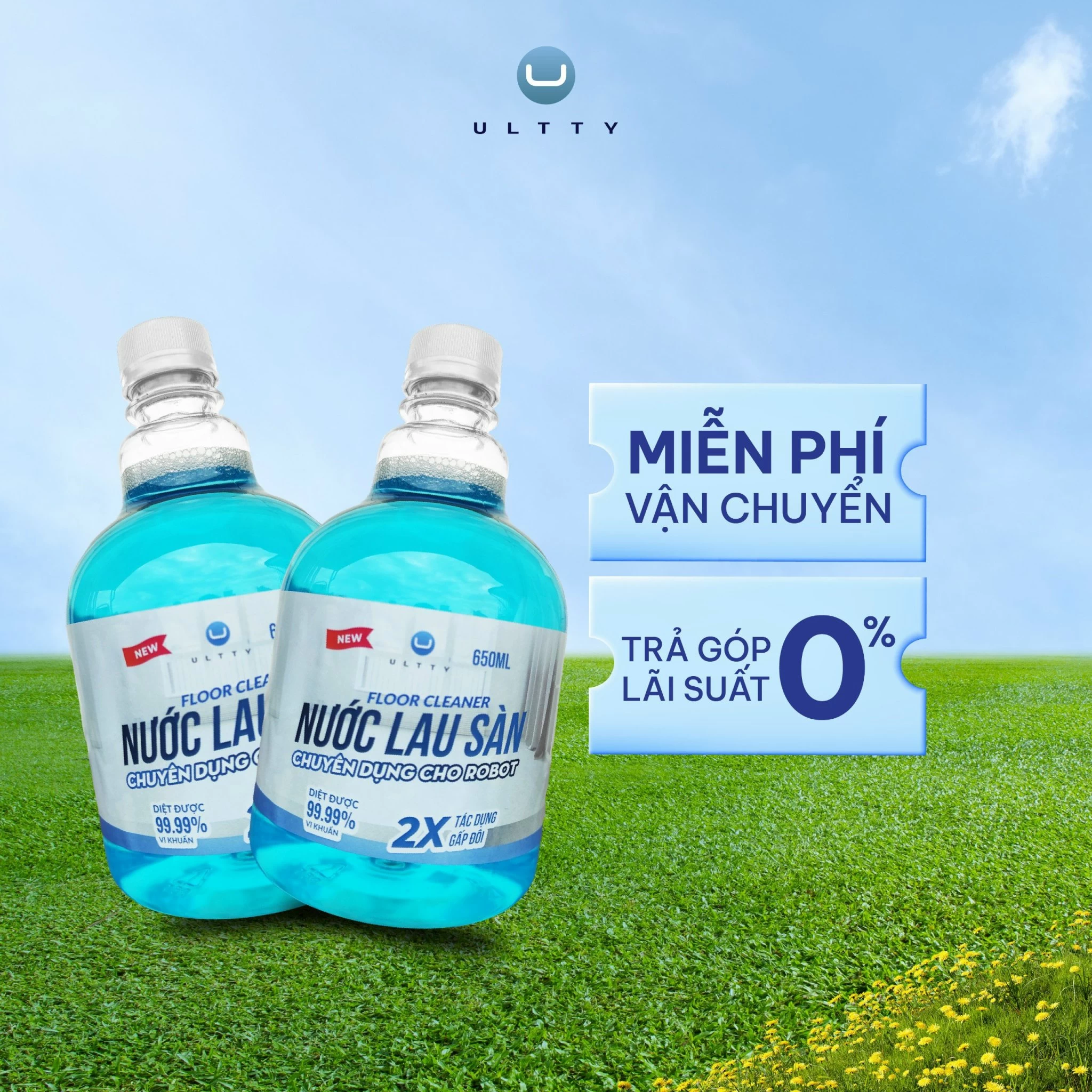 Nước lau sàn khử khuẩn chuyên dụng cho Robot U-Ultty