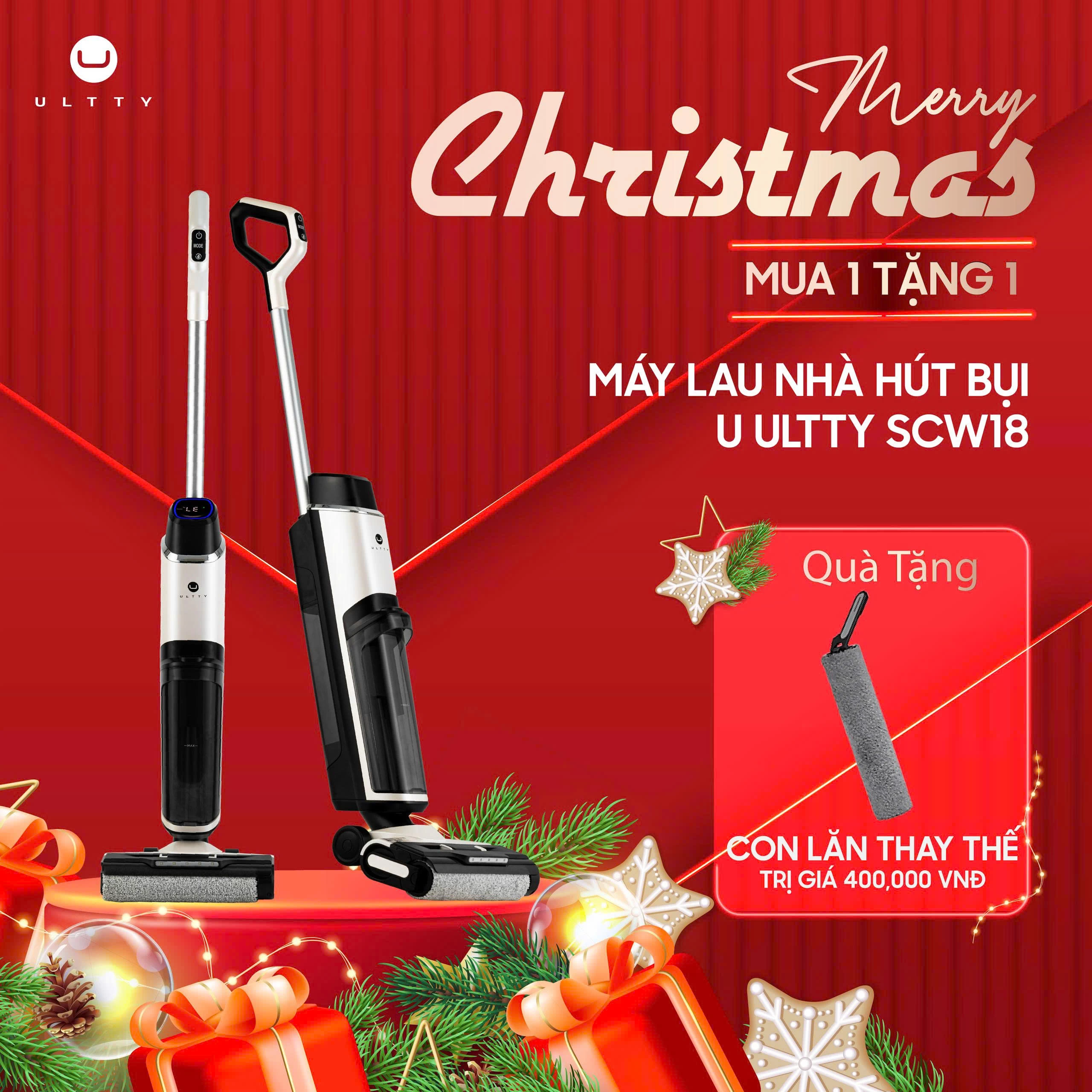 Máy Lau Nhà Hút Bụi Thông Minh U Ultty SCW18 Màu Trắng Ngọc Trai