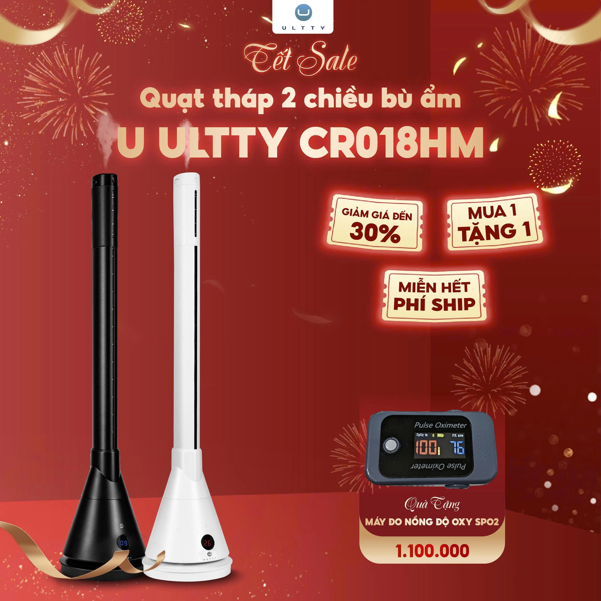 Quạt Tháp 2 Chiều Làm Mát, Sưởi Ấm và Bù Ẩm U ULTTY CR018HM