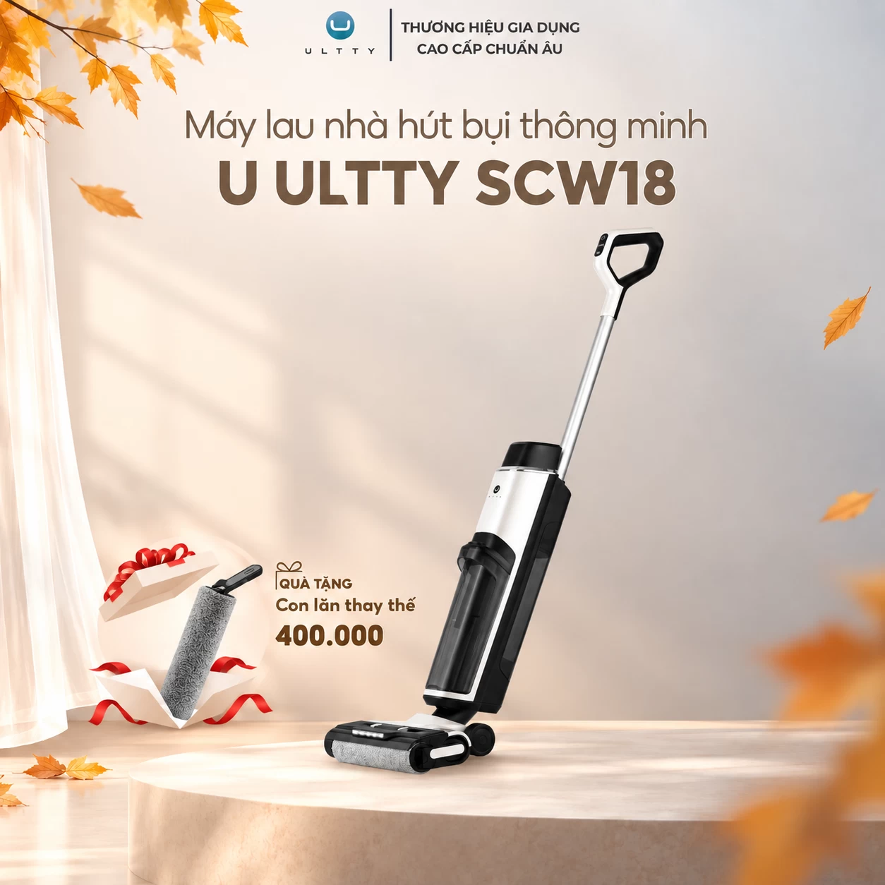 Máy Lau Nhà Hút Bụi Thông Minh U Ultty SCW18